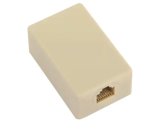 Розетка телефонная RJ-12 (6P4C) внешняя 1 порт-0