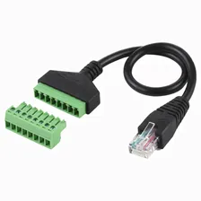 Сетевой кабель - адаптер Разъем RJ-45-ANYTYPE-C п гибкий клемник черный