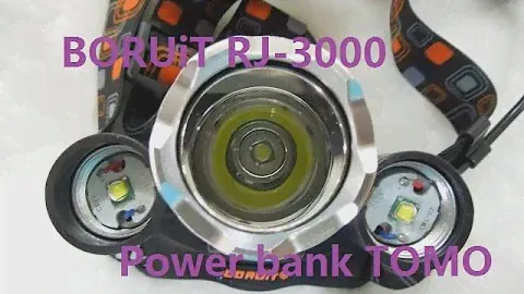 Налобный фонарь BORUiT RJ-3000 и power bank TOMO